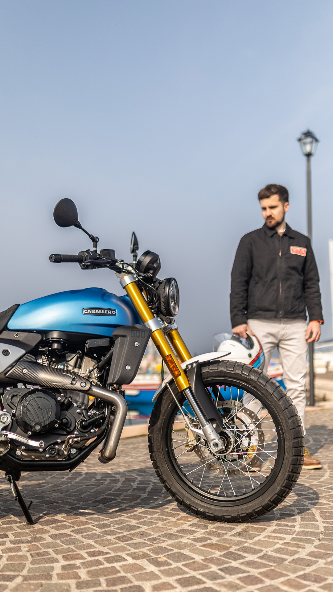 Manubrio Accossato In Alluminio Per Fantic Caballero Scrambler 2021-2023 – Diametro 28,5 Mm, Altezza Media